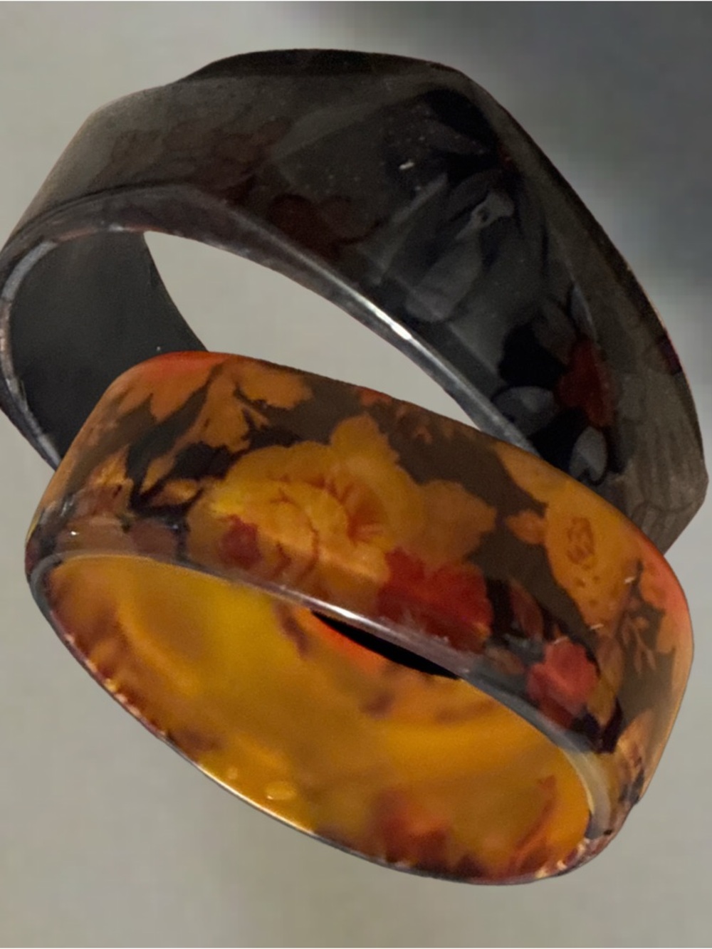 A Pair of Arcylic Bangle Bracelets